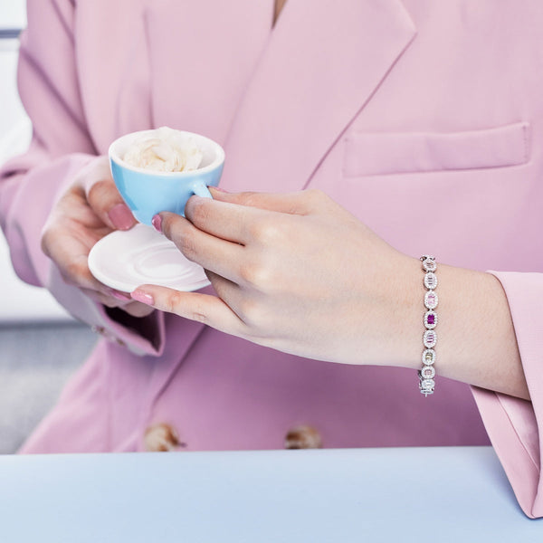 [Clover Jewelrys]Exquisita Pulsera Diaria con Corte Esmeralda Ornamentado