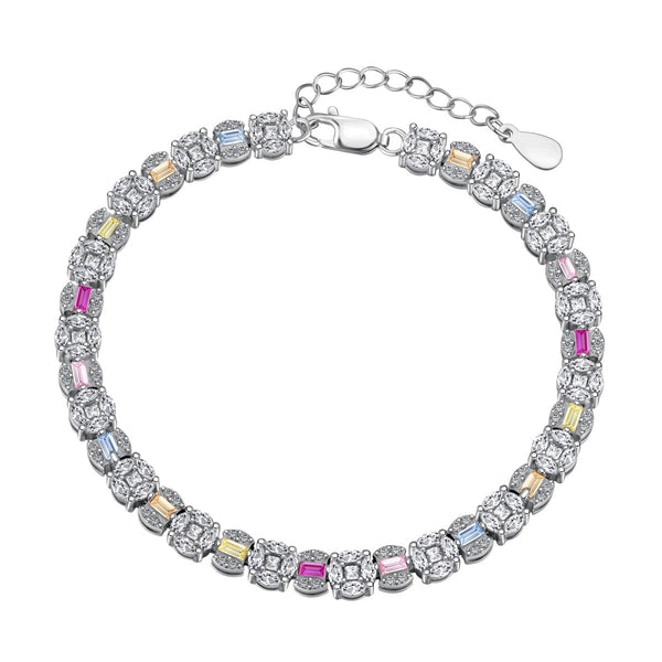 [Clover Jewelrys]Pulsera diaria radiante deslumbrante de corte múltiple
