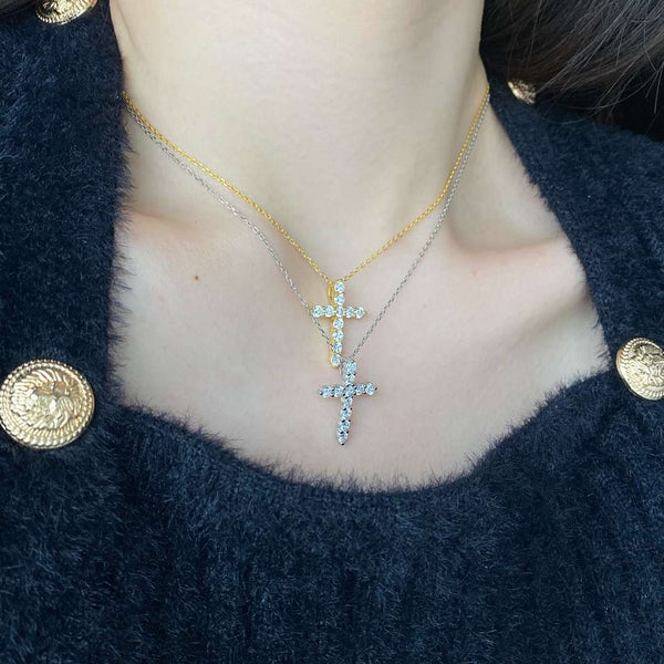 [Clover Jewelrys]Collar de Cruz Único