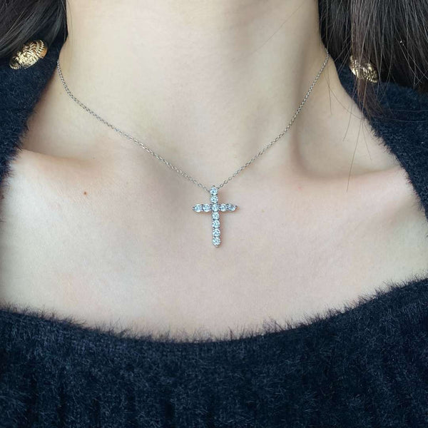 [Clover Jewelrys]Collar de Cruz Único