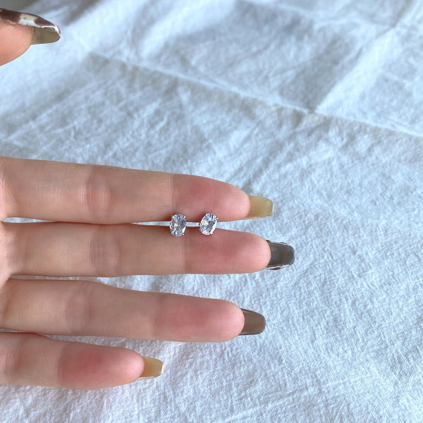 [Clover Jewelrys]Pendientes Ovalados Clásicos Dignos Elegantes