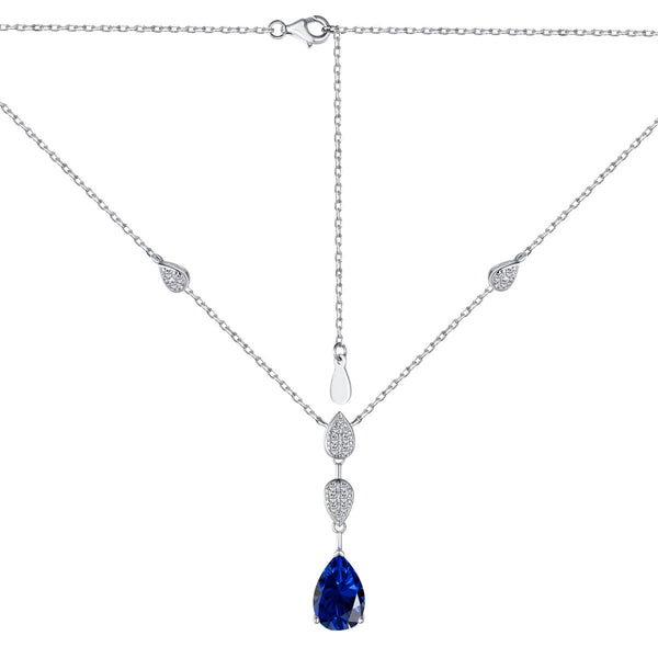 [Clover Jewelrys]Collar deslumbrante de corte pera