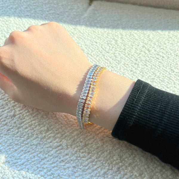 [Clover Jewelrys]Pulsera de Uso Diario con Esmeralda Talla Esmeralda Exquisita