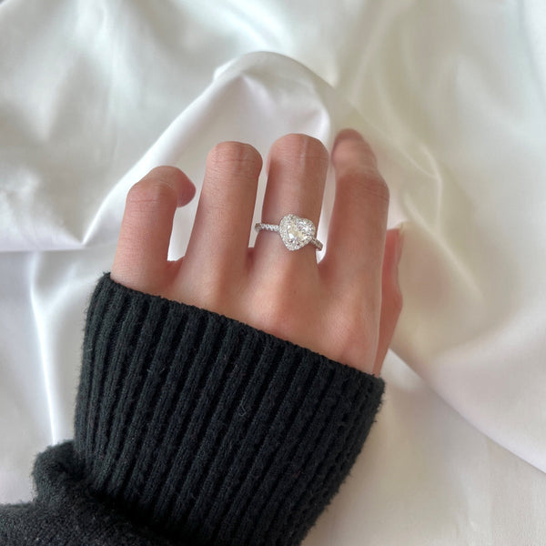 [Clover Jewelrys]Anillo de Corazón Romántico Eterno Splashy para Amantes