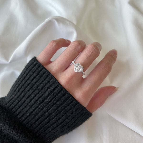 [Clover Jewelrys]Anillo de Corazón Romántico Eterno Splashy para Amantes