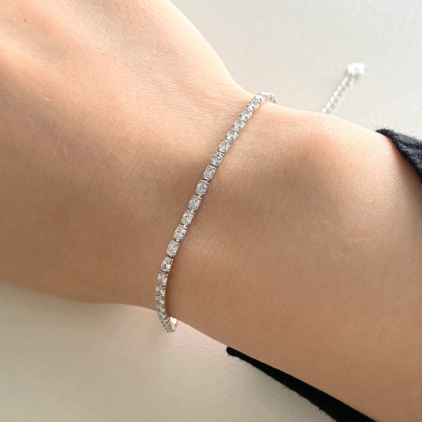 [Clover Jewelrys]Elegante pulsera diaria con corte esmeralda