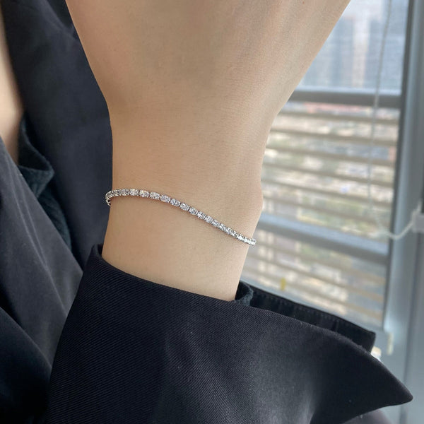 [Clover Jewelrys]Elegante pulsera diaria con corte esmeralda