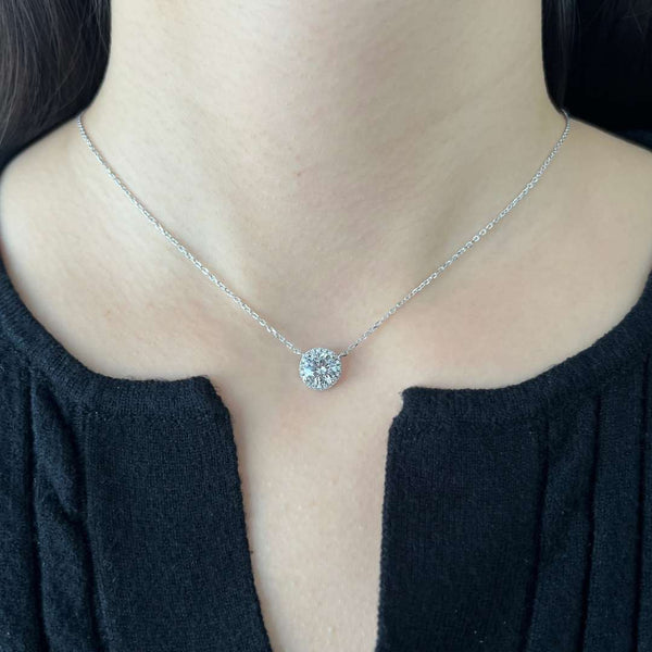[Clover Jewelrys]Collar lujoso de corte redondo