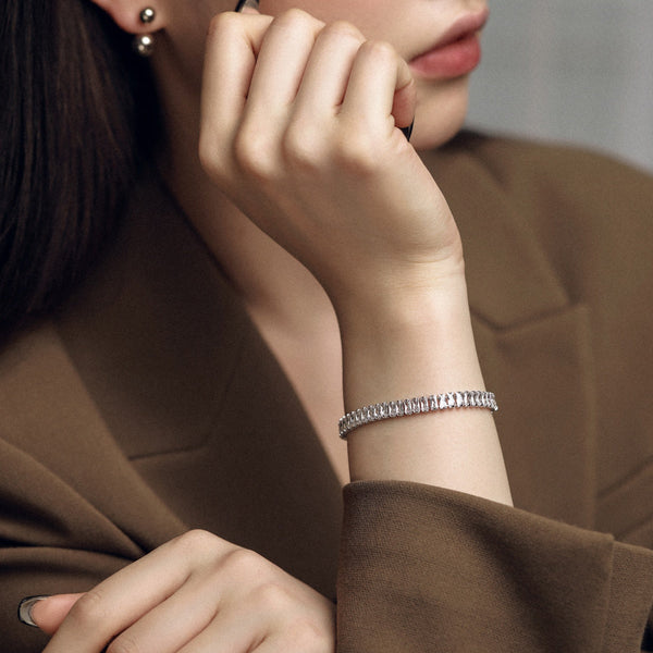 [Clover Jewelrys]Pulsera de Uso Diario con Esmeralda Talla Esmeralda Exquisita