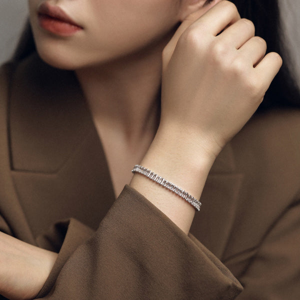 [Clover Jewelrys]Pulsera de Uso Diario con Esmeralda Talla Esmeralda Exquisita