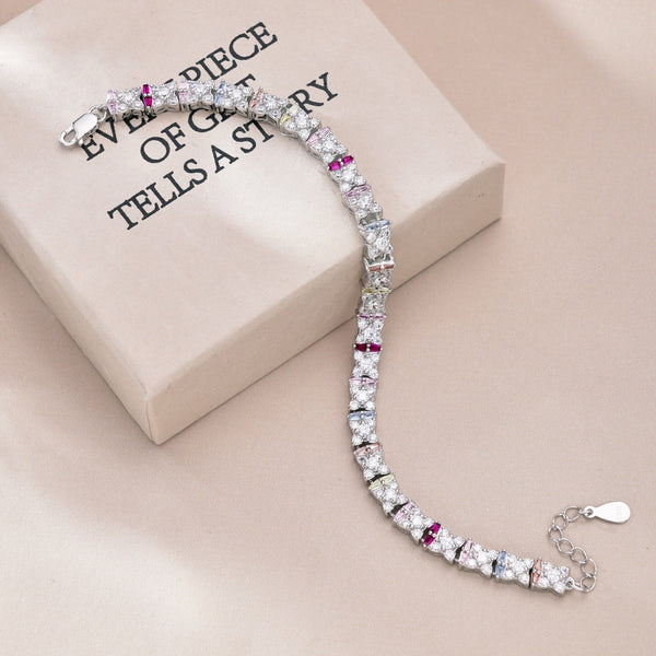 [Clover Jewelrys]Pulsera diaria única con forma de flor colorida