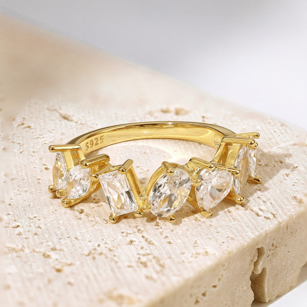 [Clover Jewelrys]Anillo delicado de corte múltiple
