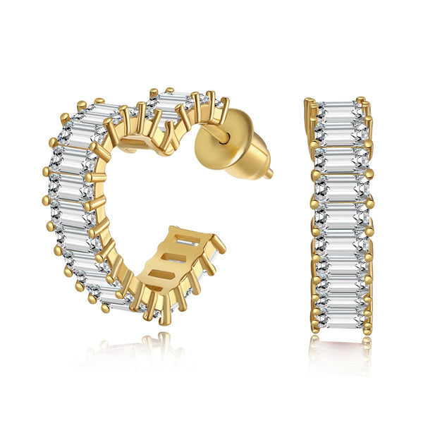 [Clover Jewelrys]Pendientes Corazón Radiante Calado