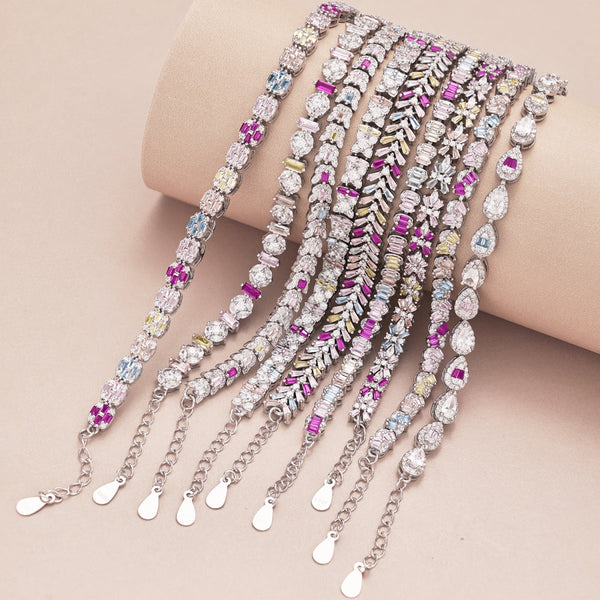 [Clover Jewelrys]Pulsera diaria delicada con esmeralda talla radiante