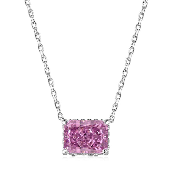 [CloverJewelrys]Lujoso collar cuadrado colorido