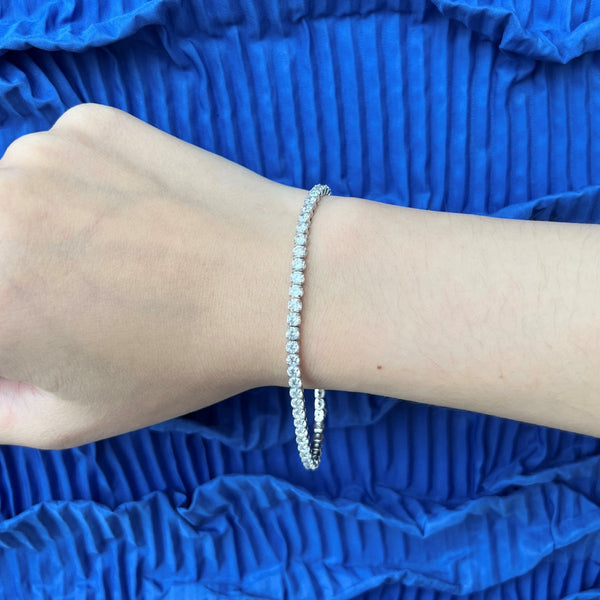 [Clover Jewelrys]Pulsera diaria de corte redondo brillante