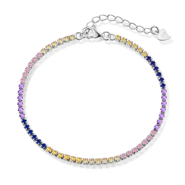 [Clover Jewelrys]Pulsera de tenis con corte de princesa radiante y brillante