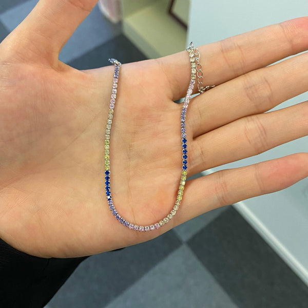 [Clover Jewelrys]Pulsera de tenis con corte de princesa radiante y brillante
