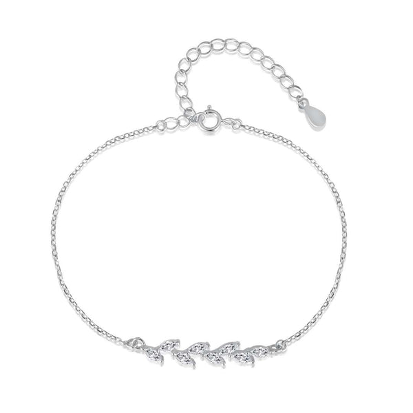 [Clover Jewelrys]Elegante pulsera con forma de hojas de trigo