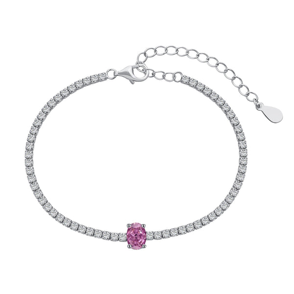 [Clover Jewelrys]0.75 Carats Exquisita Pulsera de Uso Diario con Corte Ovalado