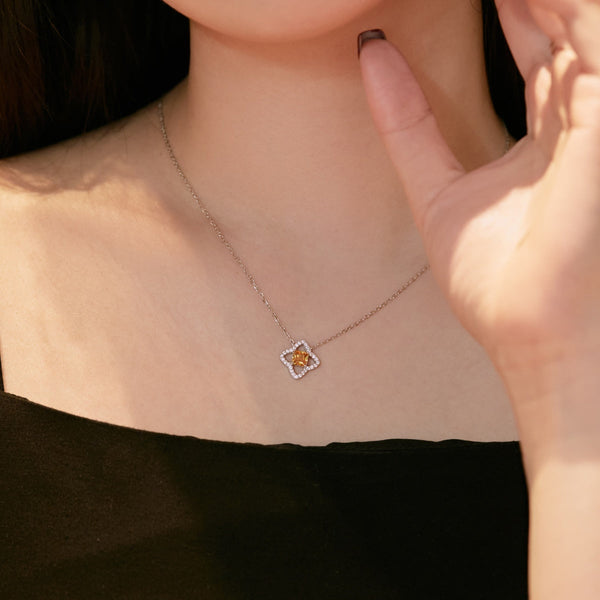 [Clover Jewelrys]Exquisito Collar de Princesa con Forma de Flor