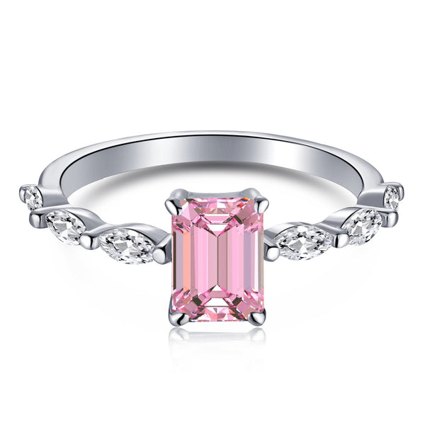 [Clover Jewelrys] Anillo diario radiante de corte radiante de 1,0 quilates