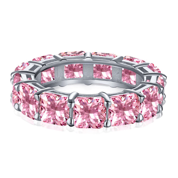 [Clover Joyas] Anillo tenis elegante de corte princesa