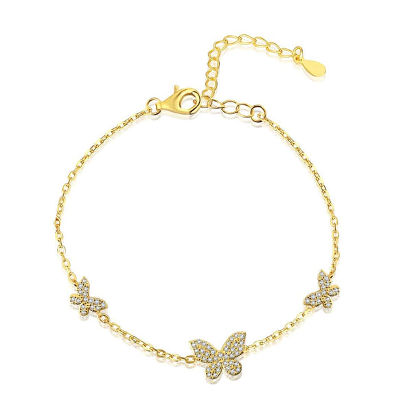 [Clover Jewelrys]Delicada pulsera con colgante de mariposa
