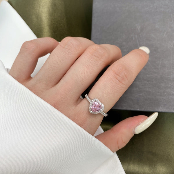 [Clover Jewelrys]Anillo de Corazón Romántico Eterno Splashy para Amantes