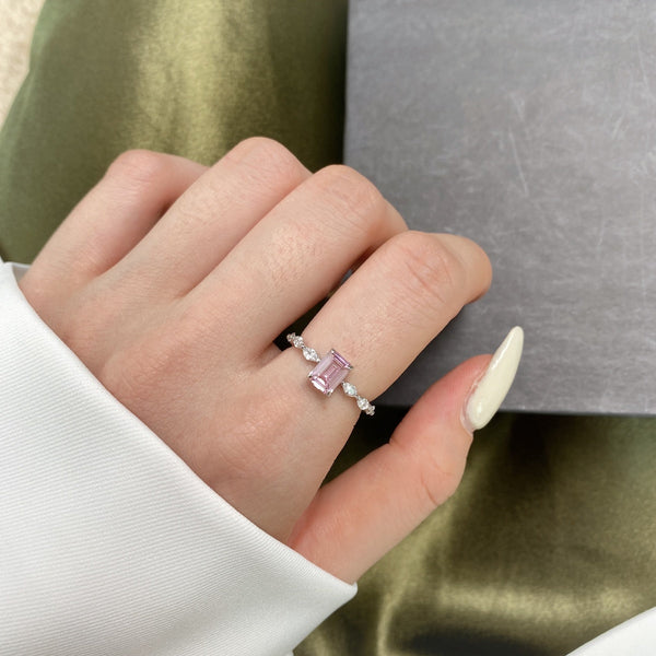 [Clover Jewelrys] Anillo diario radiante de corte radiante de 1,0 quilates
