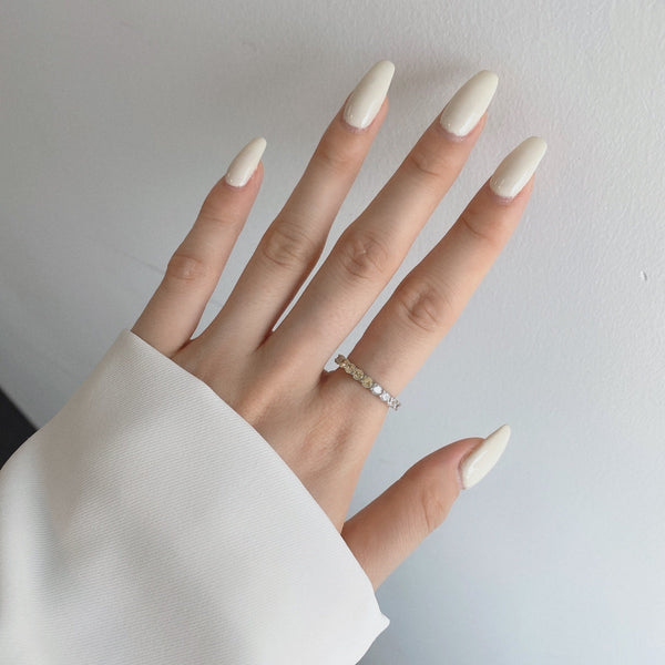 [Clover Jewelrys]Anillo de tenis con circonita redonda brillante