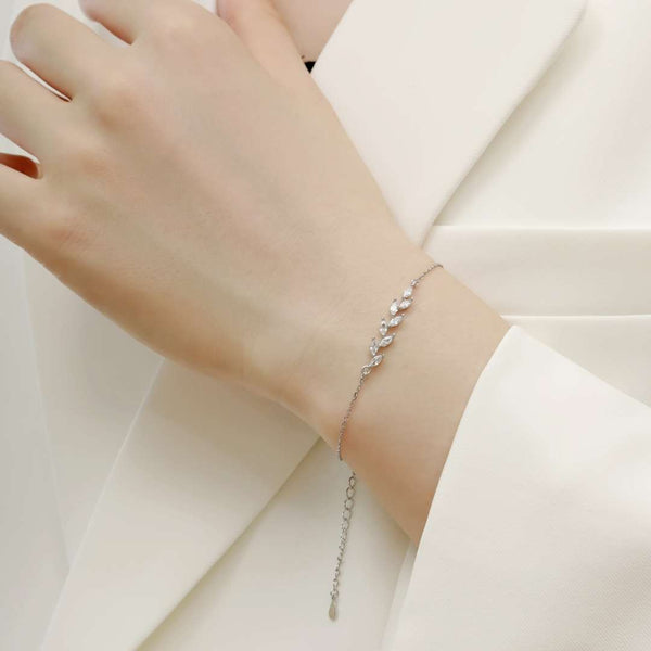 [Clover Jewelrys]Elegante pulsera con forma de hojas de trigo