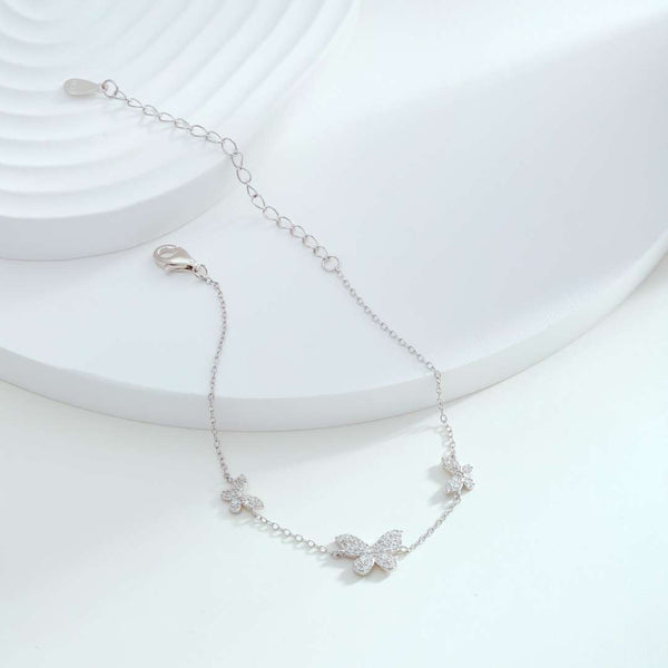 [Clover Jewelrys]Delicada pulsera con colgante de mariposa