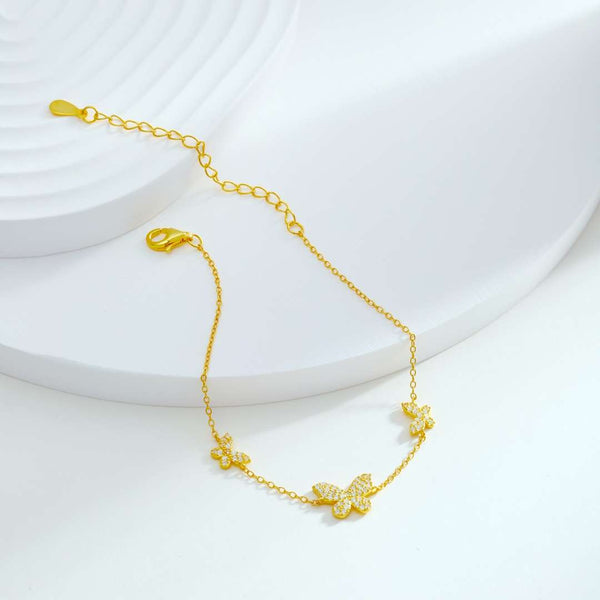 [Clover Jewelrys]Delicada pulsera con colgante de mariposa