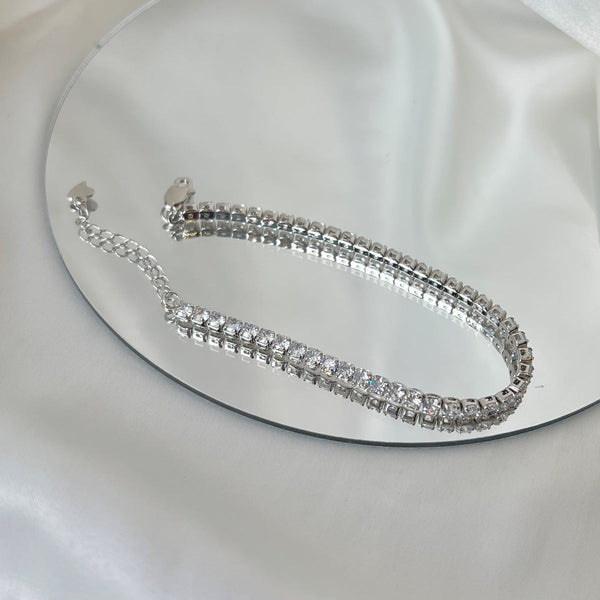 [Clover Jewelrys]Pulsera diaria de corte redondo brillante
