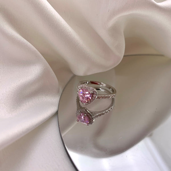 [Clover Jewelrys]Anillo de Corazón Romántico Eterno Splashy para Amantes