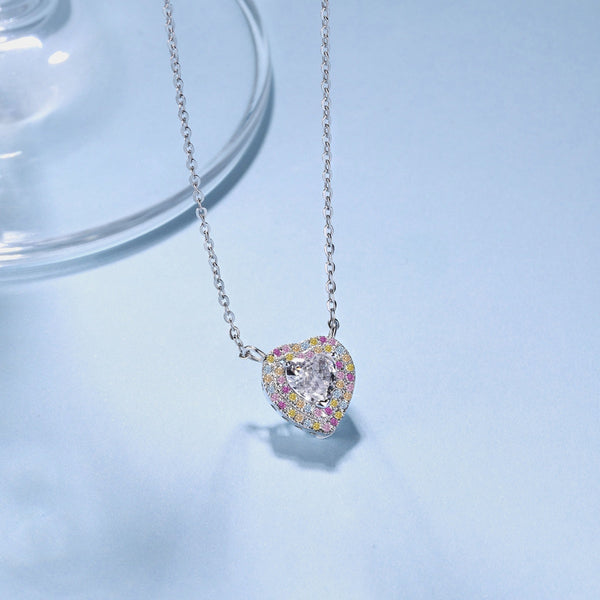[Clover Jewelrys]Exquisito collar con forma de corazón