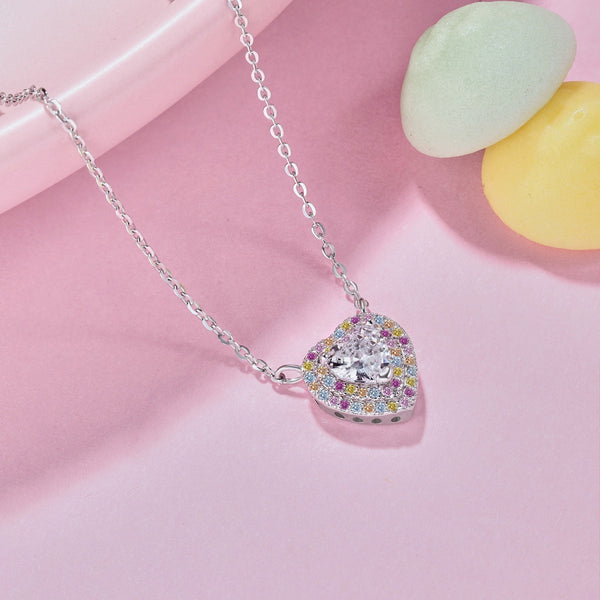 [Clover Jewelrys]Exquisito collar con forma de corazón