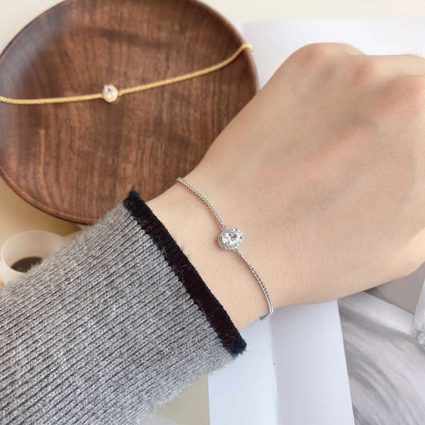 [Clover Jewelrys]Exquisita pulsera de forma ovalada