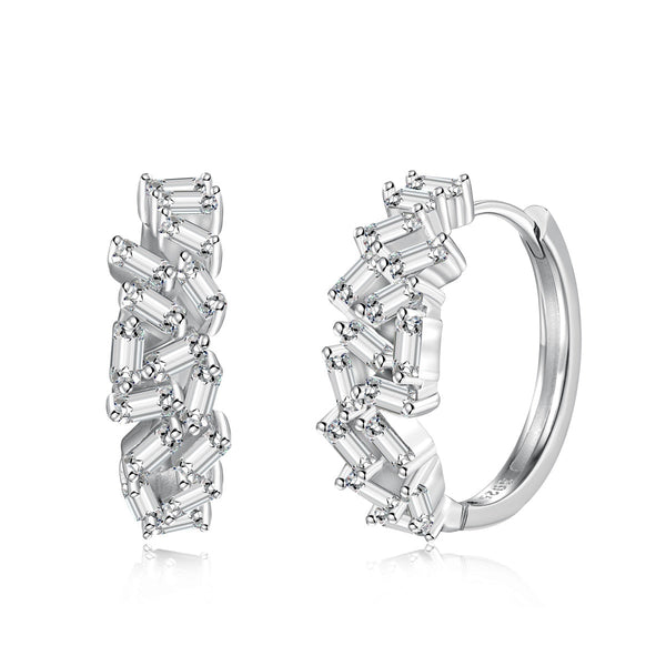 [Clover Jewelrys]Pendientes diarios deslumbrantes con corte esmeralda de colores