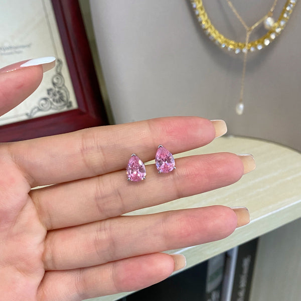 [Clover Jewelrys]Pendientes en forma de gota de agua ornamentados