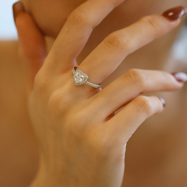 [Clover Jewelrys]Anillo de Corazón Romántico Eterno Splashy para Amantes