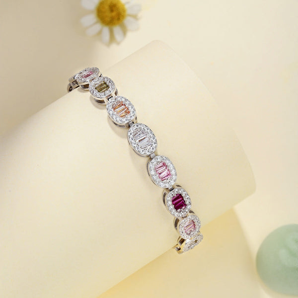[Clover Jewelrys]Exquisita Pulsera Diaria con Corte Esmeralda Ornamentado