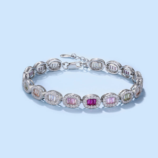 [Clover Jewelrys]Exquisita Pulsera Diaria con Corte Esmeralda Ornamentado