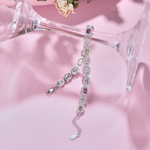 [Clover Jewelrys]Exquisita Pulsera Diaria con Corte Esmeralda Ornamentado