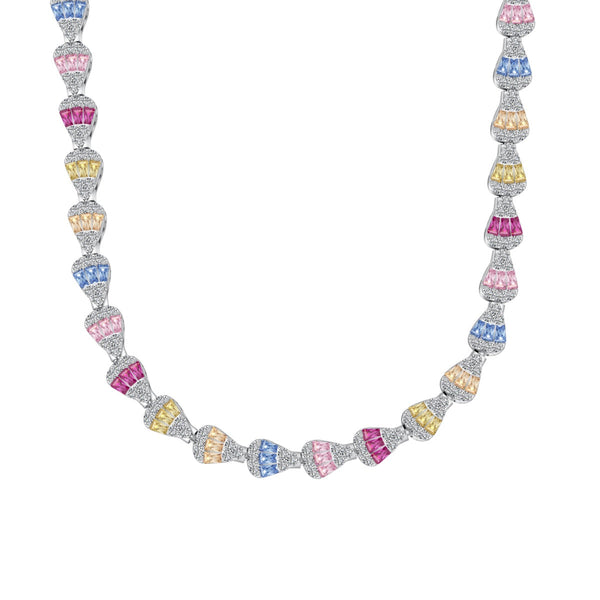 [Clover Jewelrys]Collar radiante de arcoíris de colores