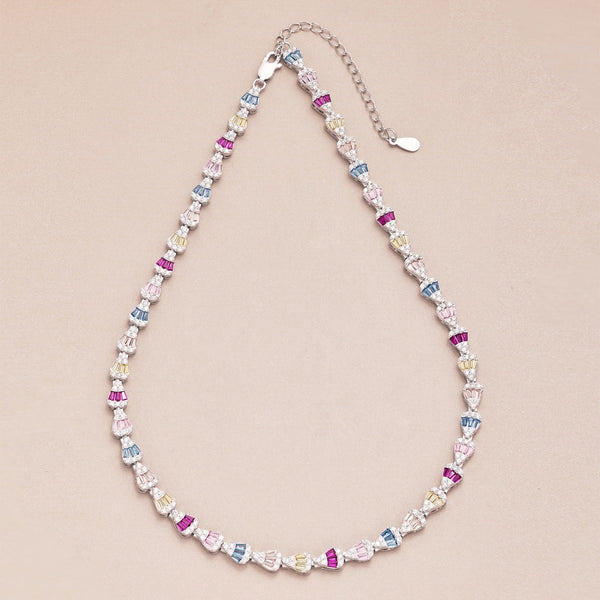 [Clover Jewelrys]Collar radiante de arcoíris de colores