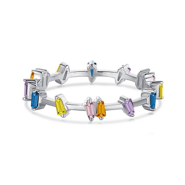 [Clover Jewelrys]Anillo diario de corte trapezoide único