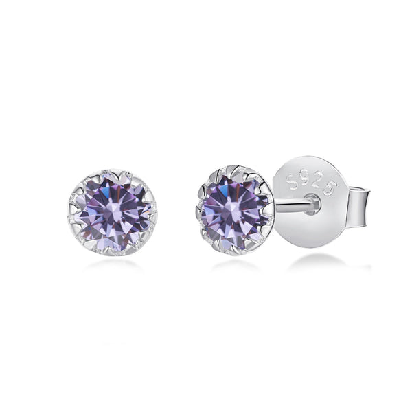 [Clover Jewelrys]Pendientes redondos brillantes y coloridos