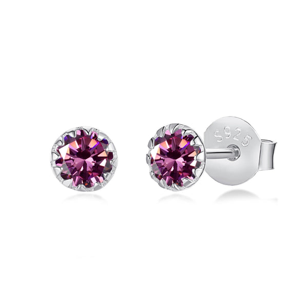 [Clover Jewelrys]Pendientes redondos brillantes y coloridos